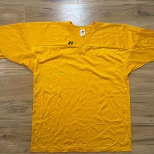 Vintage 00s Russell Athletic yellow jersey Embroidered Size XXL